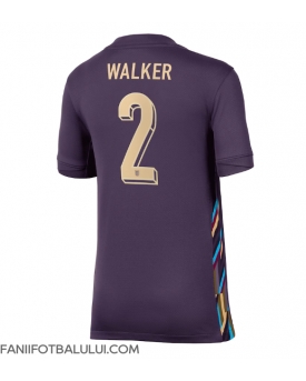 Anglia Kyle Walker #2 Echipament de Fotbal Replică European 2024 Femei Deplasare